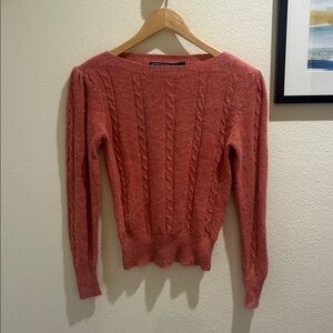 Women’s Pink Cable Knit Women's Sweater